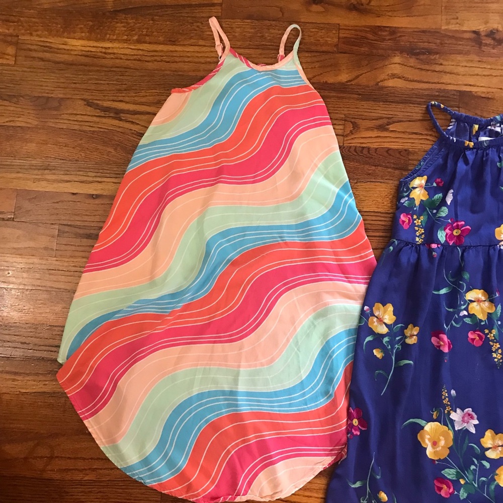 Girls Spaghetti Strap Maxi Sundress Dresses
Flower Floral Swirling Stripe Colors - Picture 3 of 13